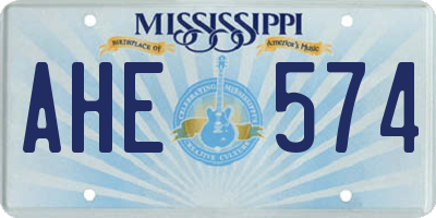 MS license plate AHE574