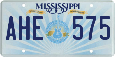 MS license plate AHE575