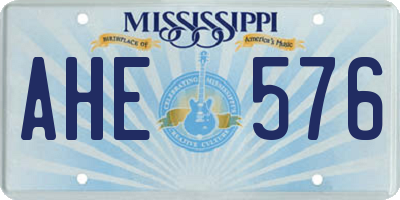 MS license plate AHE576