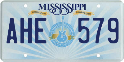 MS license plate AHE579