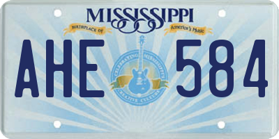 MS license plate AHE584
