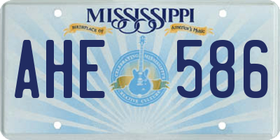MS license plate AHE586