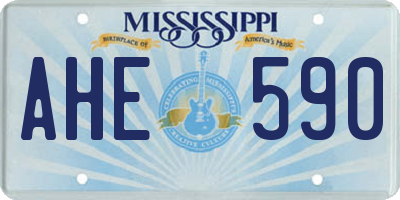 MS license plate AHE590