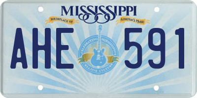 MS license plate AHE591