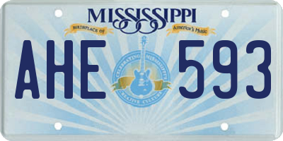 MS license plate AHE593