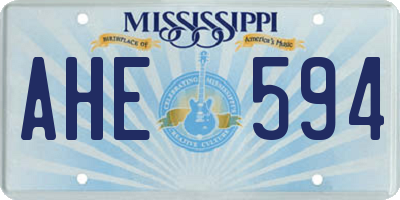 MS license plate AHE594