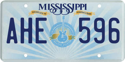 MS license plate AHE596