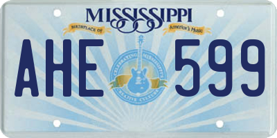 MS license plate AHE599
