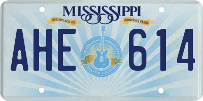 MS license plate AHE614