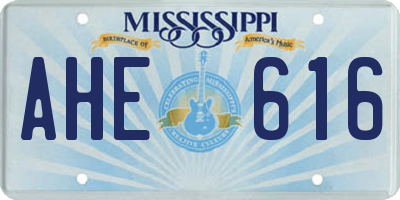 MS license plate AHE616