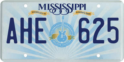 MS license plate AHE625