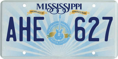 MS license plate AHE627