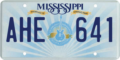 MS license plate AHE641