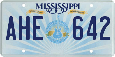 MS license plate AHE642