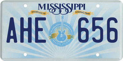MS license plate AHE656