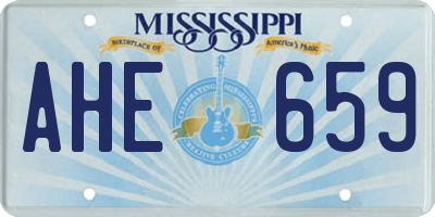 MS license plate AHE659