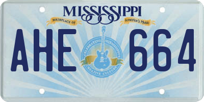 MS license plate AHE664