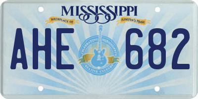 MS license plate AHE682