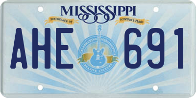 MS license plate AHE691
