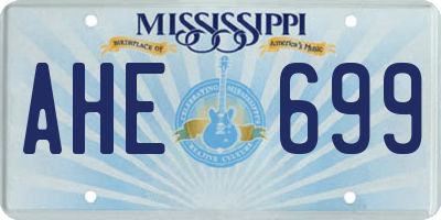 MS license plate AHE699
