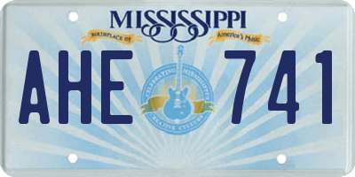 MS license plate AHE741