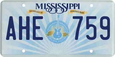 MS license plate AHE759