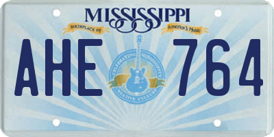 MS license plate AHE764