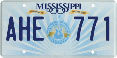 MS license plate AHE771