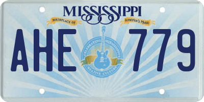 MS license plate AHE779