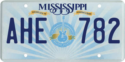 MS license plate AHE782