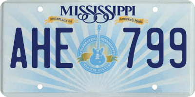 MS license plate AHE799
