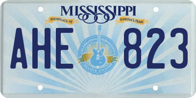 MS license plate AHE823