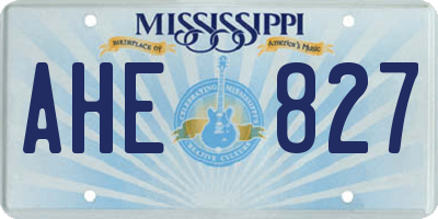 MS license plate AHE827