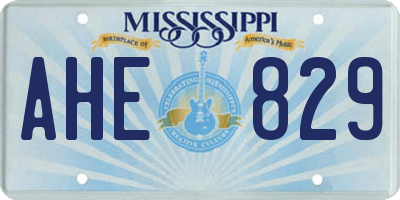 MS license plate AHE829