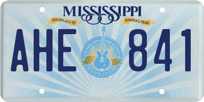 MS license plate AHE841