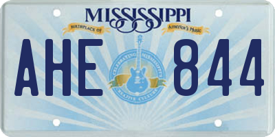 MS license plate AHE844