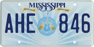 MS license plate AHE846