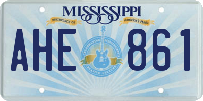 MS license plate AHE861