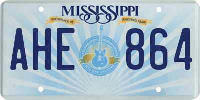 MS license plate AHE864