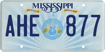 MS license plate AHE877