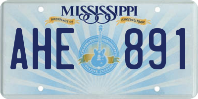MS license plate AHE891