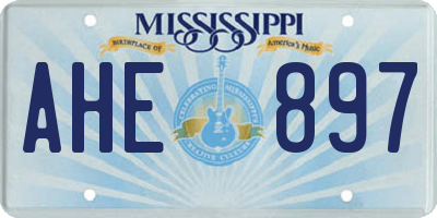 MS license plate AHE897