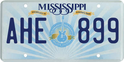 MS license plate AHE899