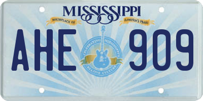 MS license plate AHE909