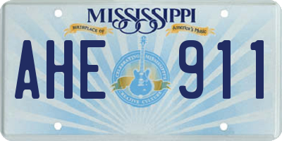 MS license plate AHE911