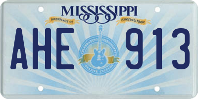 MS license plate AHE913