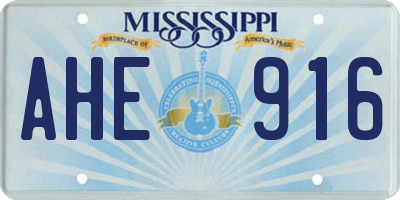 MS license plate AHE916