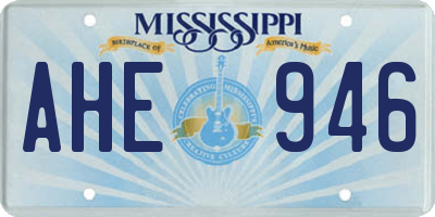 MS license plate AHE946