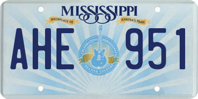 MS license plate AHE951