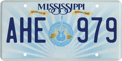 MS license plate AHE979